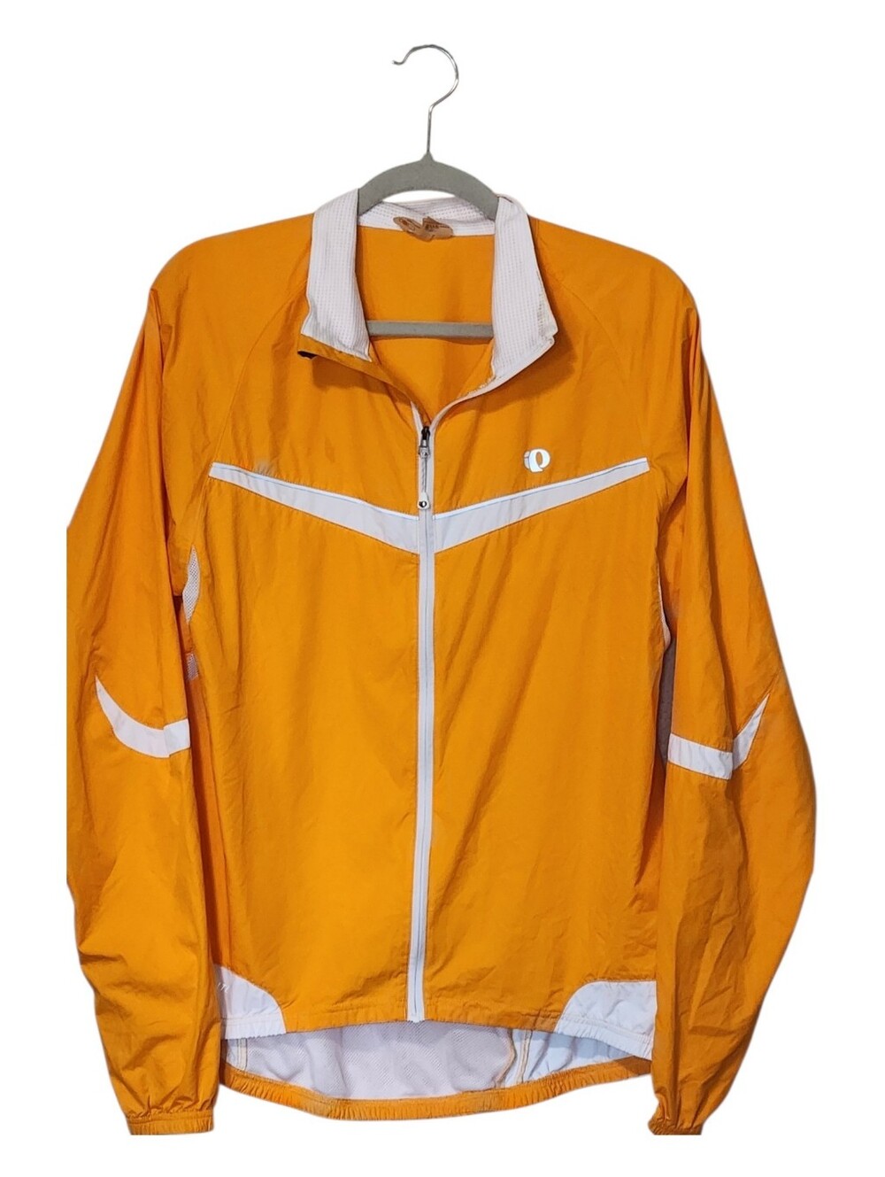 Pearl Izumi Elite Barrier Bright Orange Cycling Windbreaker Jacket Size Large